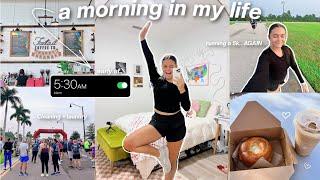 530 AM morning in my life VLOG running a 5k coffee shop cleaning & more