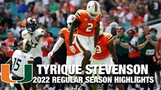 Tyrique Stevenson 2022 Regular Season Highlights  Miami DB