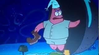 Patrick tells The Witch to Clam up and throws a boot at her.