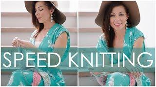 How To Knit Faster?? Speed Knitting for Beginners Continental Style