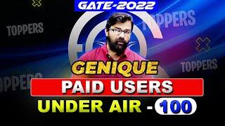 AIR - 01 to AIR - 100  GATE 2022 Result  Completely Authentic Result from Genique I Must Watch