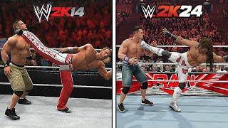 WWE 2K14 Vs. WWE 2K24 - Finishers Comparison Which is Better? 