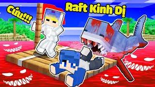 TÔ GÀ THỬ THÁCH 24H SINH TỒN 1 BLOCK TRÊN BIỂN KINH DỊ LÚC 3H SÁNG TRONG MINECRAFT*MINECRAFT RAFT