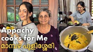 Appachy cooks Mambazha Pulisseri for Me  Ahaana Krishna