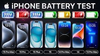 iPhone 15 Pro Max vs 15 Pro  15 Plus  15  14  13 Battery Test