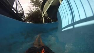 Double Loop Body Slide - Schlitterbahn Water Park GoPro HD