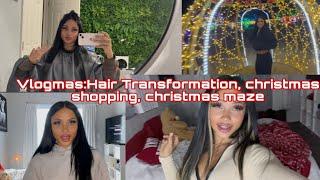 DAY NINE OF VLOGMAS  HAIR TRANSFORMATION SPENDING 1000 CHRISTMAS MAZE + TWO NEW PHONES🫣