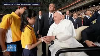 Pope Francis greets children elderly PWDs ahead of Singapore Mass