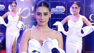 Isha Malviya Looking Gorgeous In White Dress Arrive At Global Excellence Awards 2024