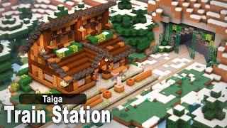 Minecraft How to build a Train Station  Tutorial