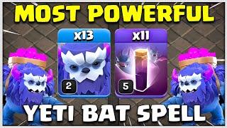 MOST POWERFUL  TH12 YETI With Bat Spell Attack Strategy Coc