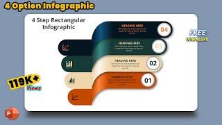 87.MS PowerPoint Tutorial - 4 Step Data Visualization Infographic presentation