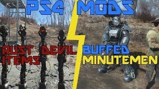 Fallout 4 - PS4 MODS  Buffed Minutemen and NEW Rust Devils Settlement Items