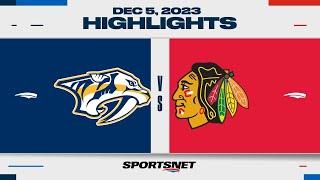 NHL Highlights  Predators vs. Blackhawks - December 5 2023