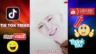 3D Portrait Drawing in Tik Tok China Douyin   抖音   Drawing Challenge Compilation   Top Hot Tik Tok F