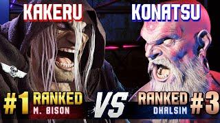 SF6 ▰ KAKERU #1 Ranked M.Bison vs KONATSU #3 Ranked Dhalsim ▰ High Level Gameplay