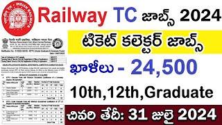 Railway TCTTE Recruitment 2024  Railway Vacancy 2024  RRB Jobs Vacancy 2024  Latest jobs