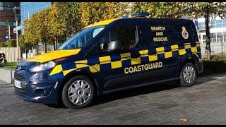 The HM Coastguard on the Cycle Path at The Broomielaw in Glasgow for COP26