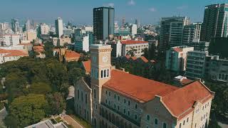 Drone Views Over The American University of Beirut AUB LEBANON