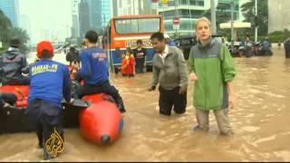 Thousands evacuated amid Jakarta floods