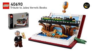 LEGO GWP 40690 Tribute to Jules Vernes Books 2024 - auspacken und bauen