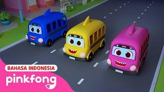 Wheels on the Bus dan lain-lain  Lagu Bahasa Inggris  Kumpulan Lagu Mobil 3D  Pinkfong Indonesia