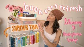 Refresh my book cart with me  SUMMER TBR librarybookstore trip bookish accessories️