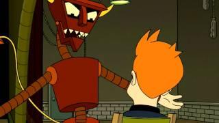 Futurama - the Robot Devil criticizes Frys writing