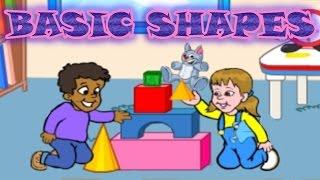 Basic 2D 3D Shapes - Definition Names - Preschool and Kindergarten Activities