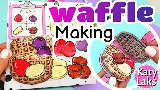 ️Paper Kitchen WAFFLE Making DIYMiniature FOOD