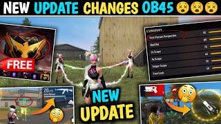 OB45 UPDATE CHANGES IN FREE FIRE  FREE FIRE NEW EVENT  FREE FIRE OB45 UPDATE  OB.45 UPDATE FF ?