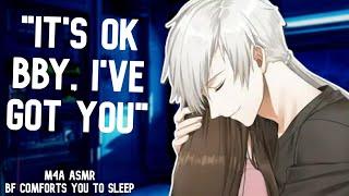 ASMR Boyfriend Comforts You to Sleep Cuddles Black Screen 4 Hours Sleep Aid