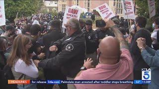 Police swiftly clear new pro-Palestinian protest encampment at UCLA