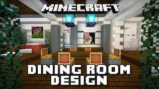 Minecraft Tutorial  How To Make Dining Room Furniture    Modern House Build Ep. 19