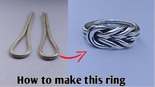 Double Knot silver ringNEW PATTERNjewelry makinghow its made