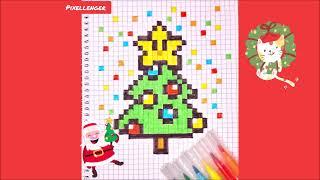 Новогодняя Рождественская ЁлкаКак рисовать по клеточкам Просто How to Draw Christmas Tree Pixel Art