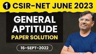 CSIR NET June 2022  General Aptitude  Part 1 Complete Solution  Tricks with PYQs by GP sir