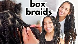 BOX BRAIDS ON MY LITTLE SIS 