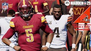 Madden 25 Washington Commanders vs Cleveland Browns Week 5 Sim 2024 Full 15 Minute Quarters GamePlay