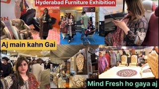 Aj kahn gai main Mind Fresh ho gaya  Biggest interior furniture expo in our Hyderabad