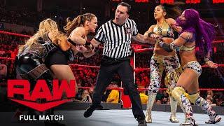 FULL MATCH - Sasha Banks & Bayley vs. Ronda Rousey & Natalya Raw Jan. 21 2019