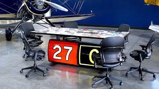 Custom Aviation Inspired Sit Stand Conference Table