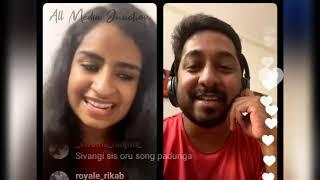 Sivangi Singing Adipoli Song on Live With Vineeth Sreenivasan