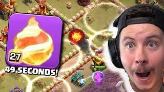 49 Second FIREBALL WORLD RECORD in Hard Mode Clash of Clans