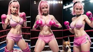 Pinky Ai Fighter in MMA Ring 4K AiArt Indian Model Lookbook