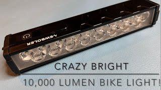 Crazy Bright 10000 Lumen Newboler Bike Light Unboxing Installation and Test