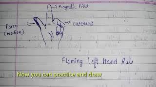 Fleming left hand rule #fleminglefthandrule #physics