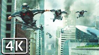 Transformers 3 - Wingsuit flight among falling skyscrapers epic scene 4K