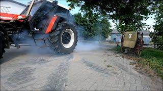 #staryalewariat 88 Zetor 16145 Turbo Intercooler 220HP - palenie gumy. BURNOUT  #jacekmocny