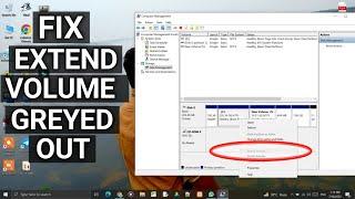 Fix Extend Volume Option Greyed Out In Windows 10  Extend C Drive